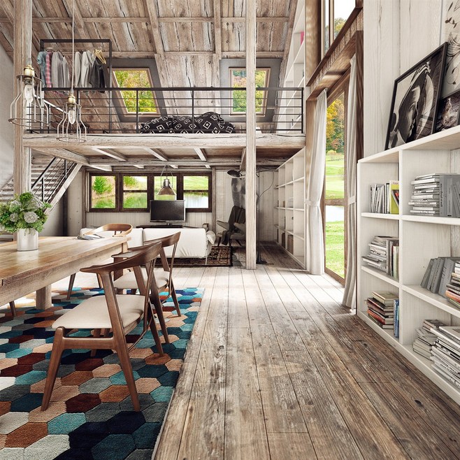 世外桃源溫馨小木屋室內(nèi)設(shè)計 營造眼前一亮的生活意境